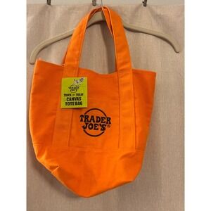 New with Tag Trader Joe's 2025 Mini Trick or Treat Canvas Tote Orange